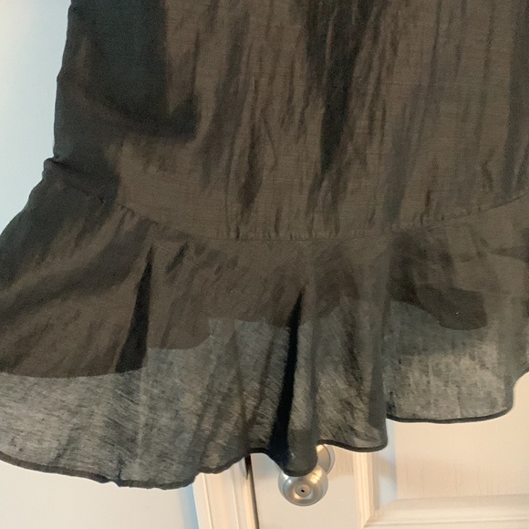 Banana Republic High Low Skirt ruffle romantic bohemian silk midi classic size 0 - Picture 8 of 11